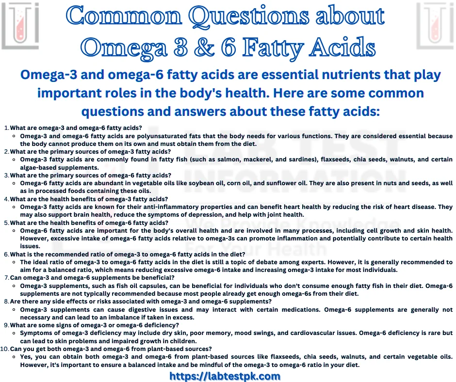 Omega 3 & 6 Fatty Acids